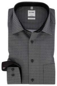 strijkvrij-overhemd-olymp-zwart-wit-comfort-fit
